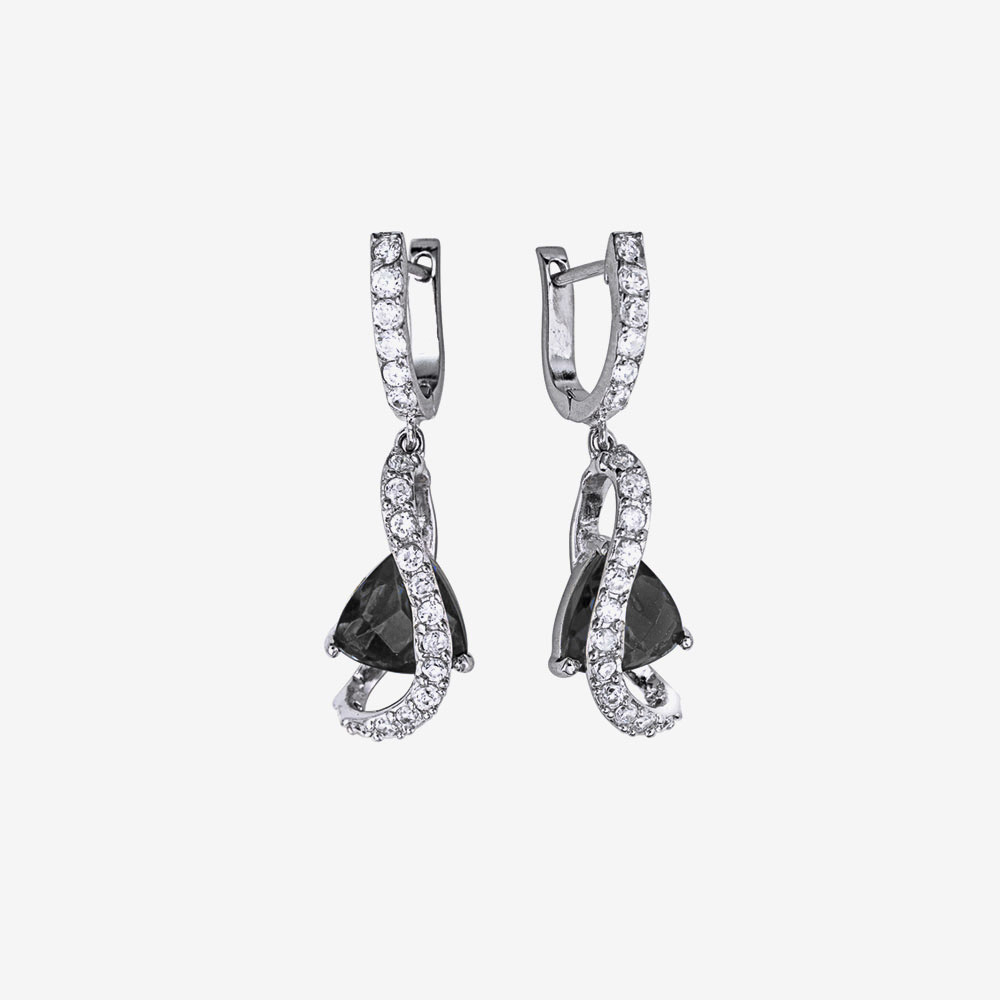 گوشواره های سنگهای قیمتی سیاه